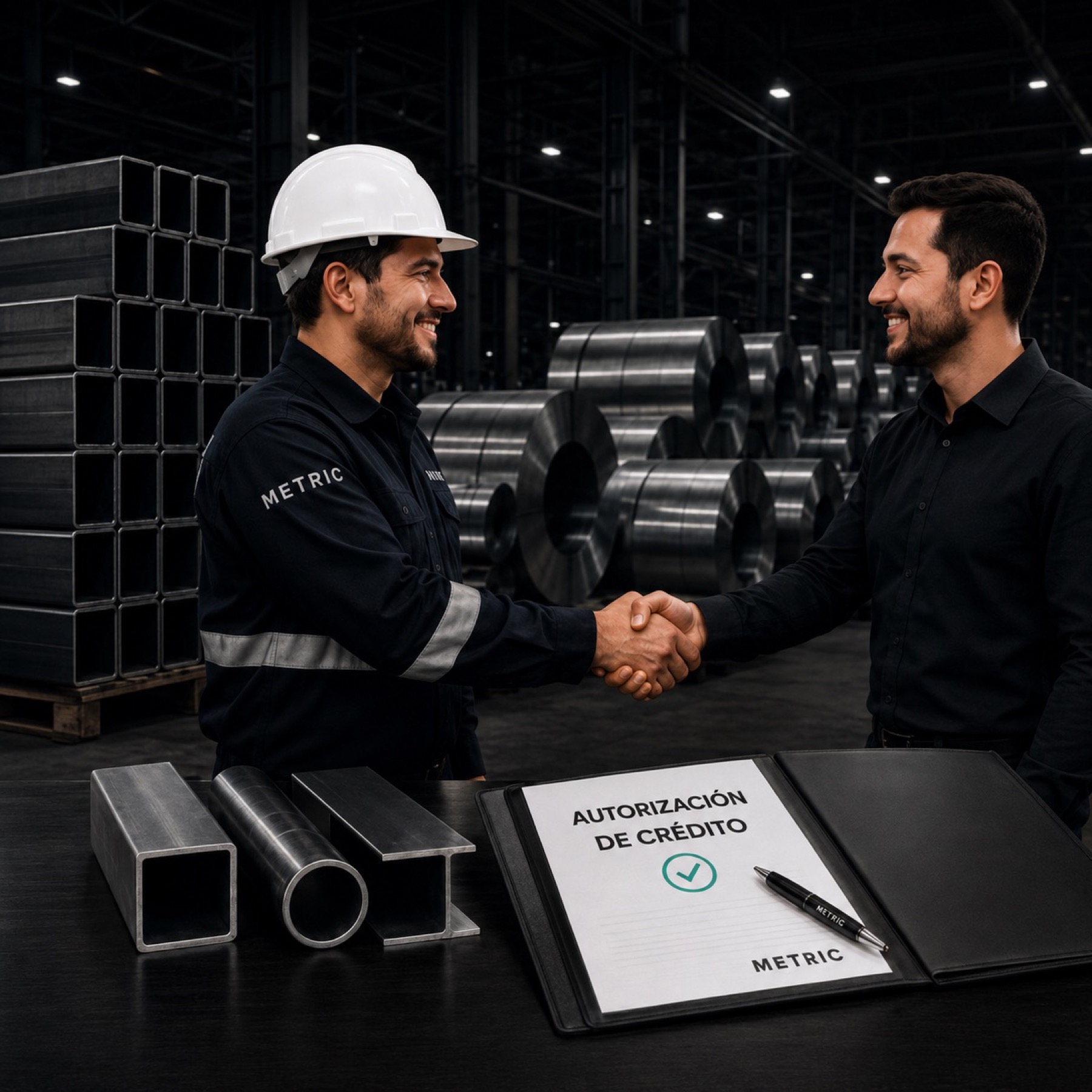 Autorización de crédito Metric: acuerdo comercial en planta con acero y aluminio